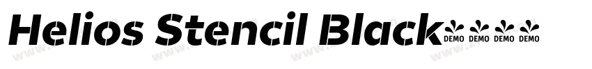 Helios Stencil Black字体转换